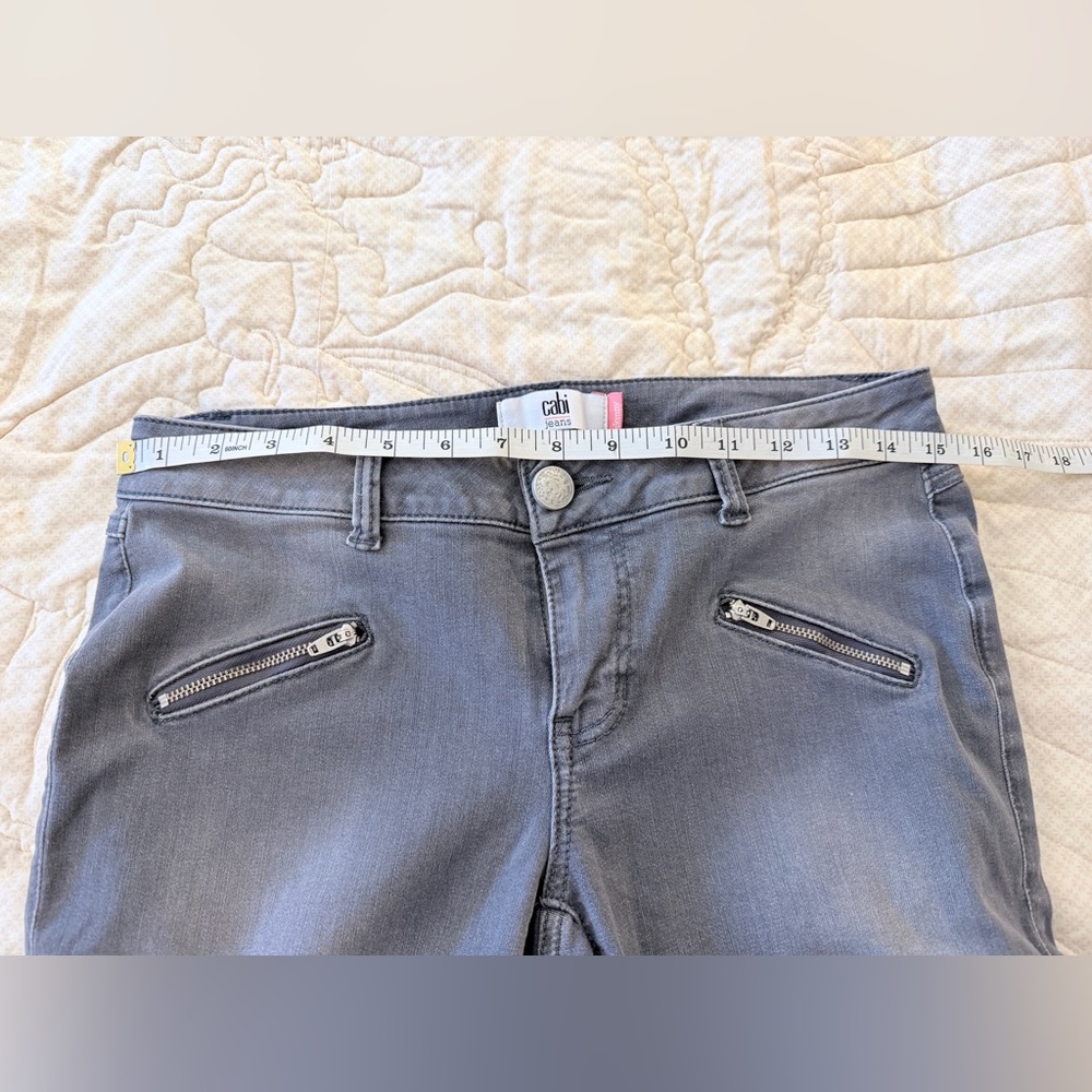 CAbi Women's Moto Style Gray Jeans